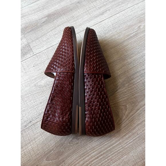 NEW Nisolo Alejandro slip on leather shoe woven brandy 10.5 main image 5